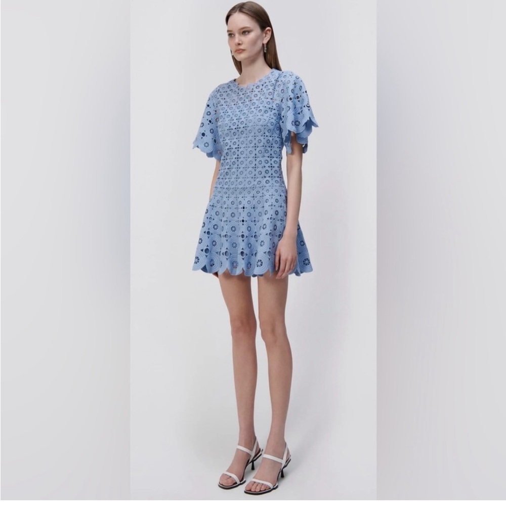 Jonathan Simkhai Blue Lace Mini Dress